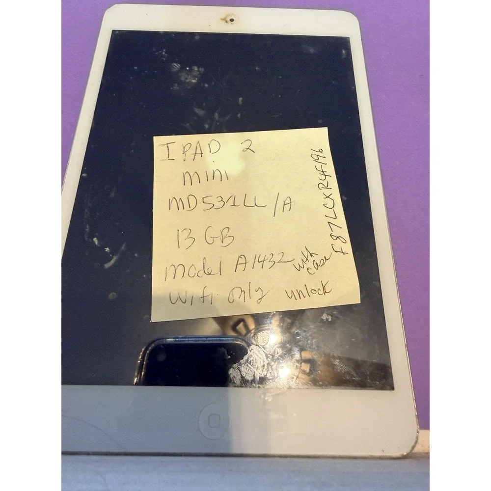Apple iPad Mini 2 (2nd Gen) A1432 13GB Wi-Fi White Tablet 2013 WiFi Only